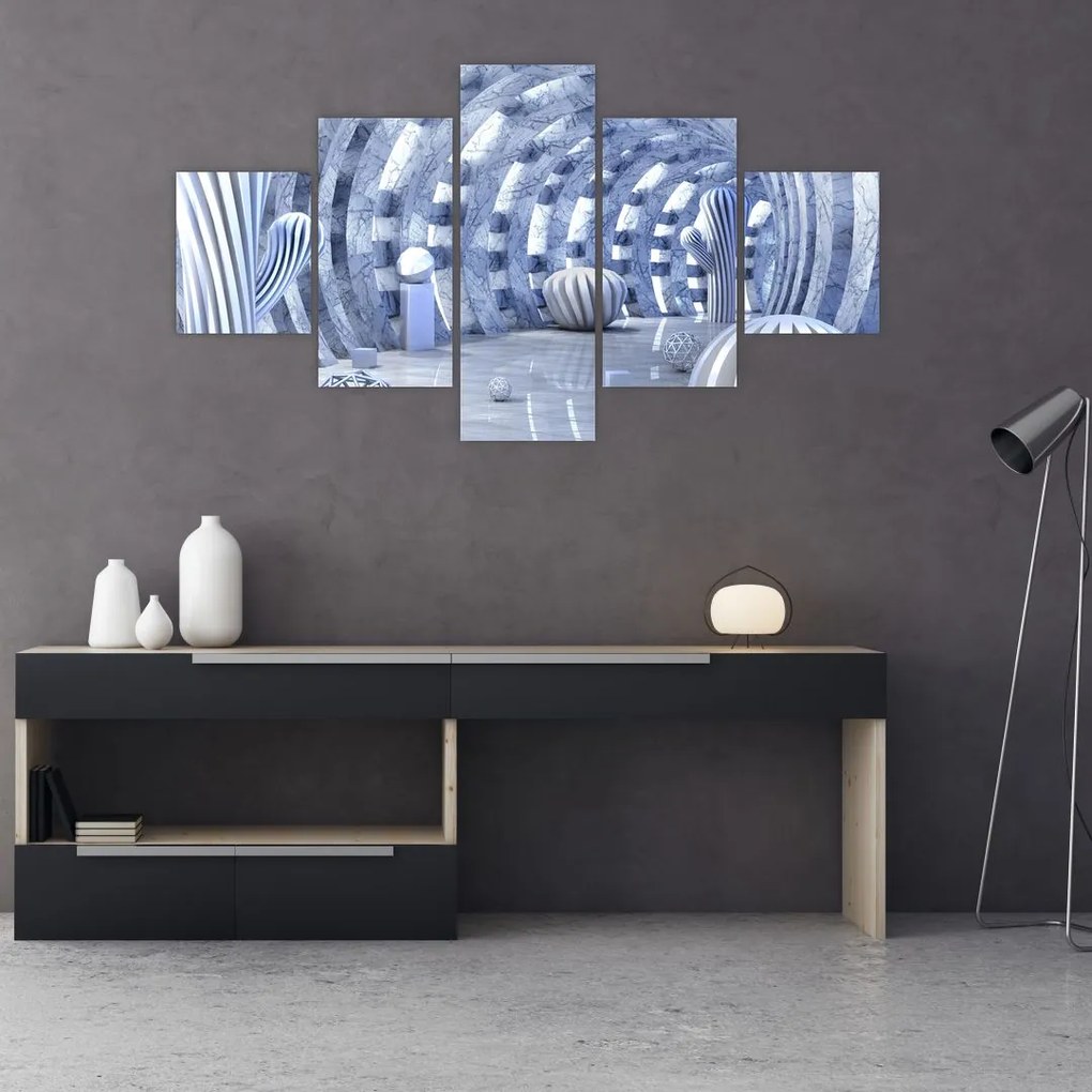 Obraz - abstrakcja 3D (125x70 cm)