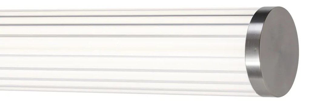 Retro Kinkiet / Lampa scienna Gunmetal 80,4 cm z LED IP44 - Coco Retro Oswietlenie wewnetrzne