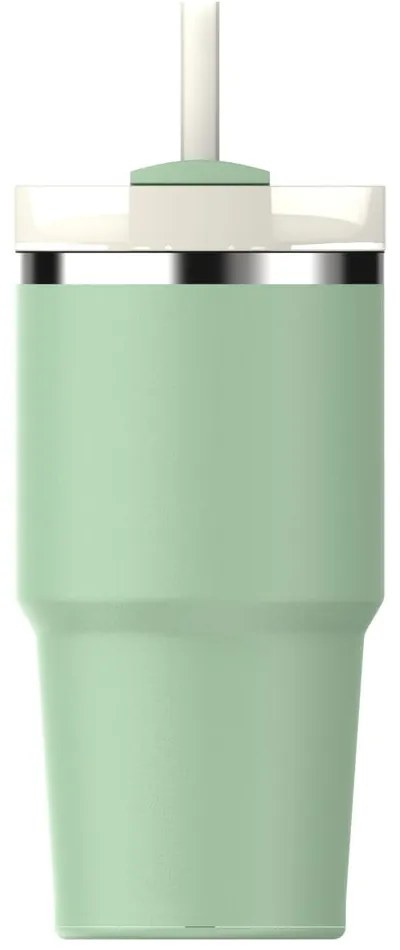 Szałwiowy termos ze słomką ze stali nierdzewnej 600 ml Quencher H2.0 FlowState Tumbler Pistachio – Stanley