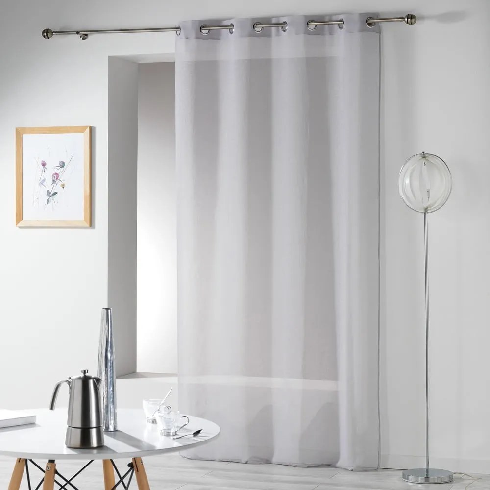 Szara firanka 140x280 cm Telma – douceur d'intérieur