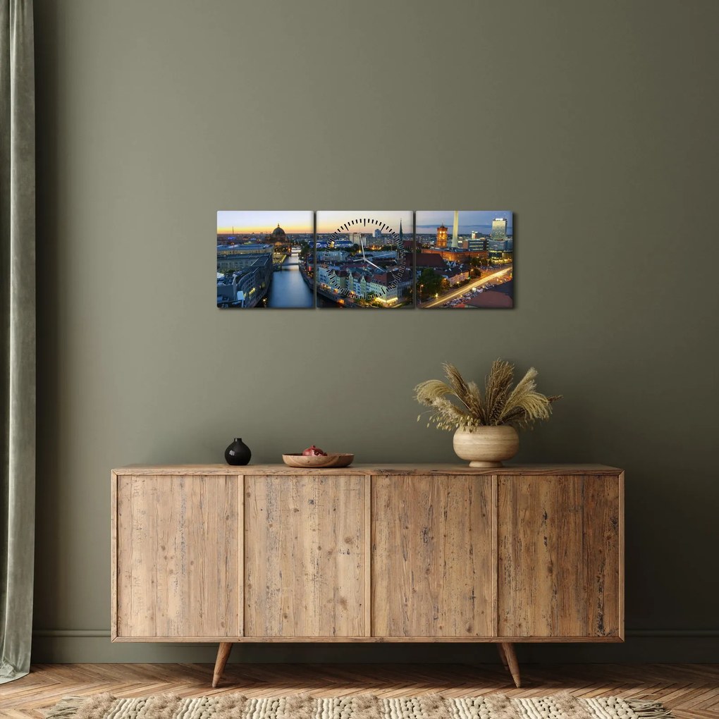 Obraz Berlina (z zegarem) (90x30 cm)