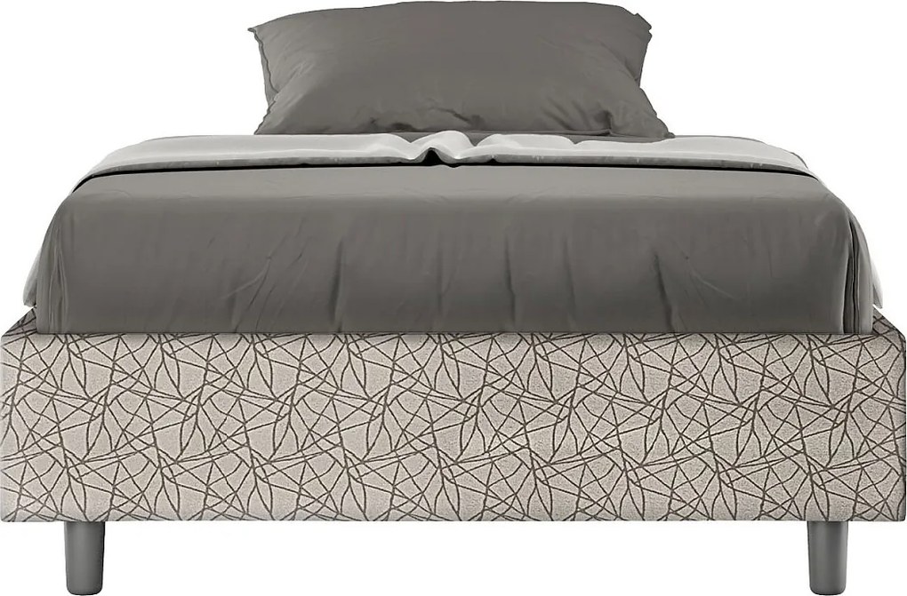 Łóżko bez stelaża tapicerowane 120x200 tkaniny Era 2 szary Azelia