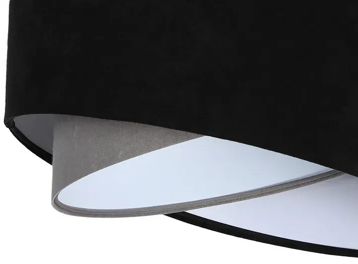 Czarno-szara nowoczesna lampa wisząca - 3X EX986 R6-W83