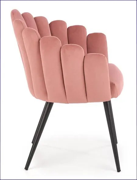 Różowe stylowe krzesło glamour N5-Z16