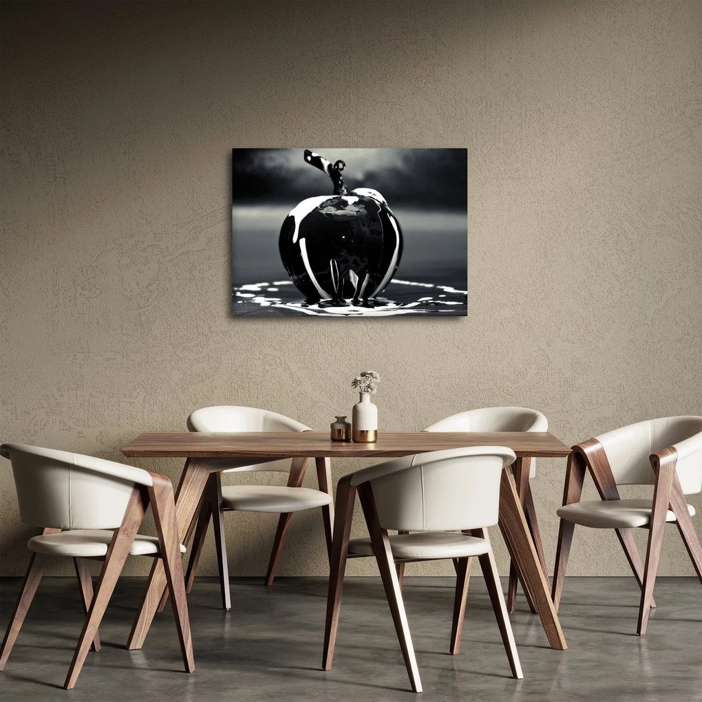 Obraz czarnego jabłka (70x50 cm)