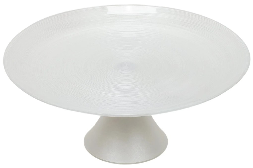 Patera na ciasto nowoczesna, szklana, Ø 28 cm