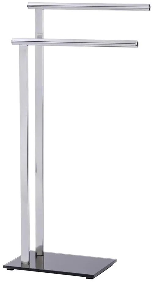 WENKO 22090100 - Stojak na ręczniki LAVA 42x81 cm stal nierdzewna/srebrny/czarny