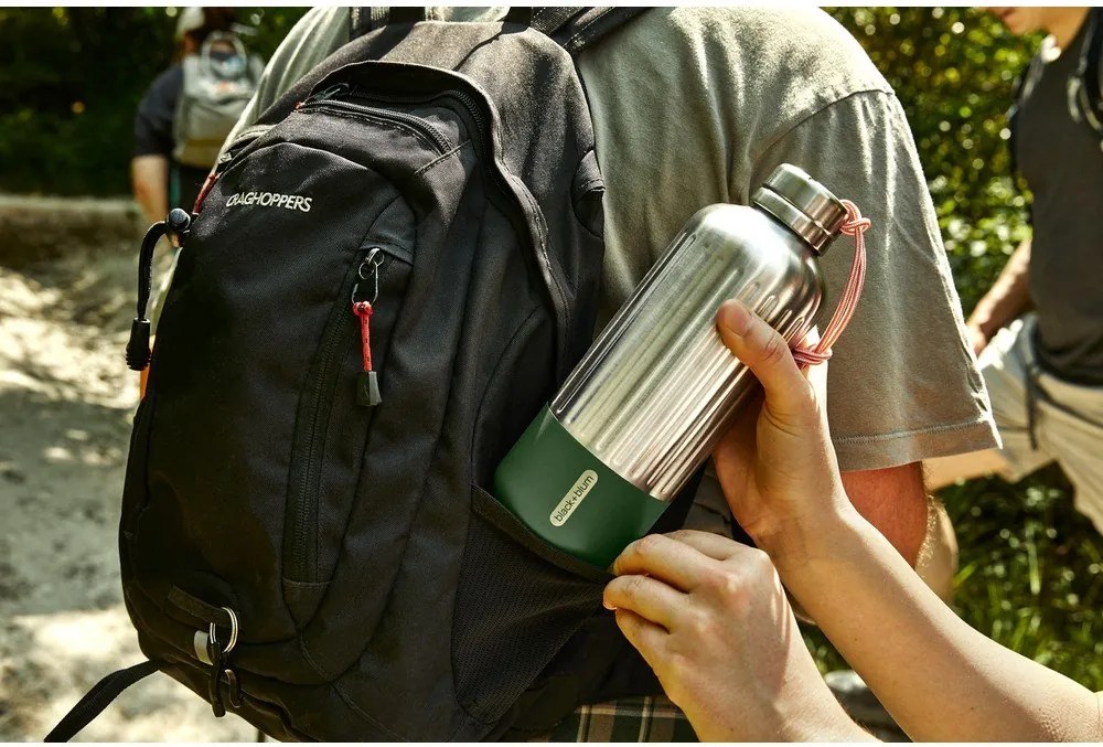 Butelka termiczna ze stali nierdzewnej w kolorze srebra 850 ml Explorer – Black + Blum