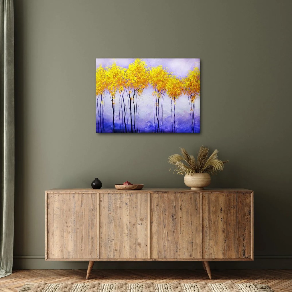 Obraz żółtych drzew (70x50 cm)