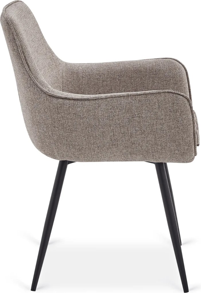 Krzesło Tapicerowane do Jadalni EDRICK Brązowe Nowoczesne Loft