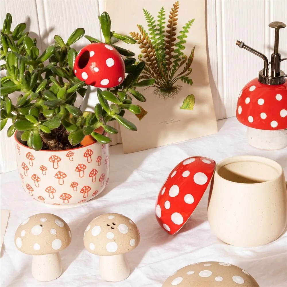 Terakotowy irygator do podlewania kwiatów Mushroom – Sass &amp; Belle