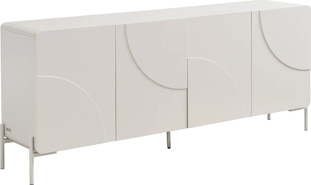 Komoda 4-drzwiowa z MDF – Beżowa – ZELINARO