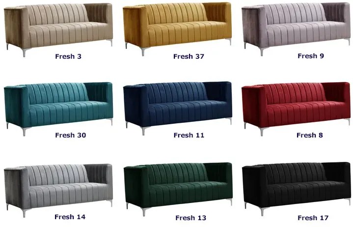 Pikowana sofa welurowa Romes 3X - 9 kolorów