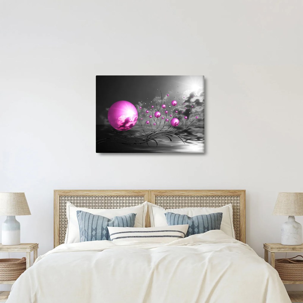 Obraz różowych kul (70x50 cm)
