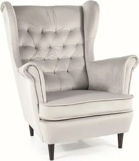 Elegancki pikowany fotel Harry Velvet Signal