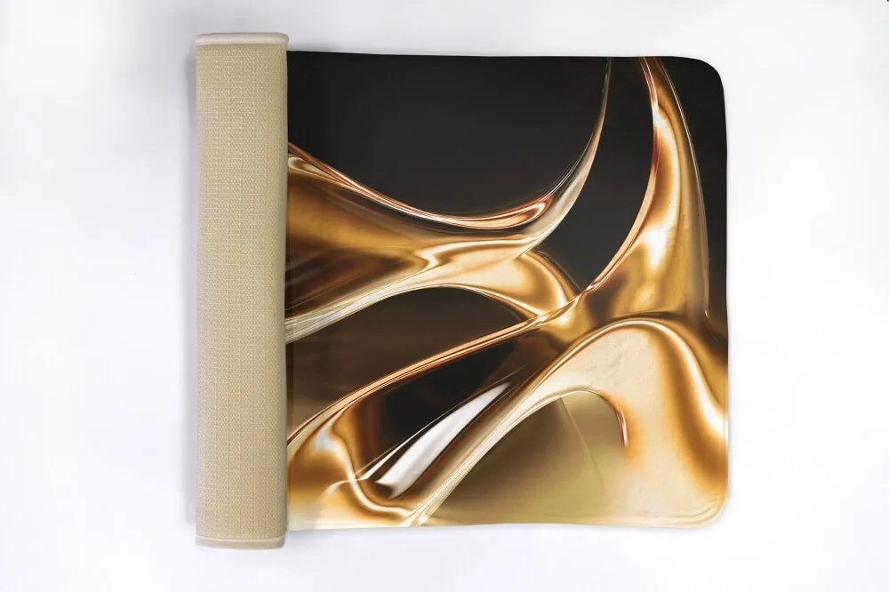 Dywanik do łazienki Dywanik do łazienki Złoto Abstrakcja