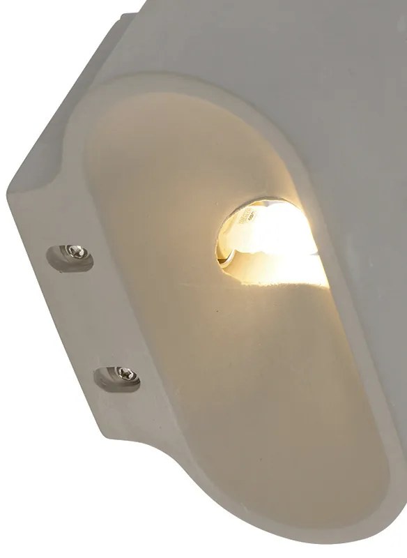 Rustykalna owalna lampa ścienna betonowa - Arles Rustykalny / Vintage Oswietlenie wewnetrzne