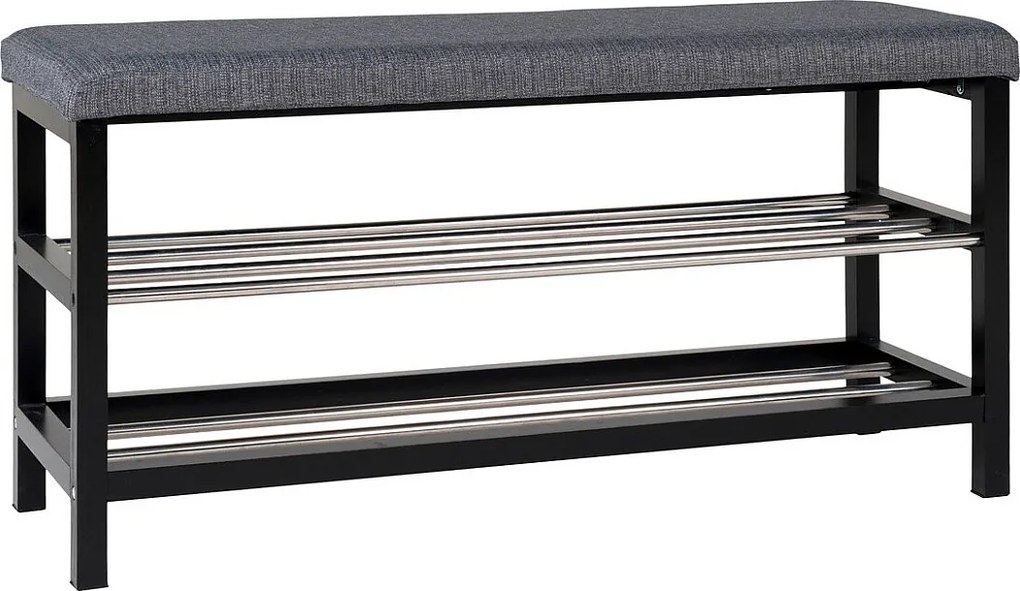 Ławka Padwa, Szary, 34x100x50 cm, Kendra Home