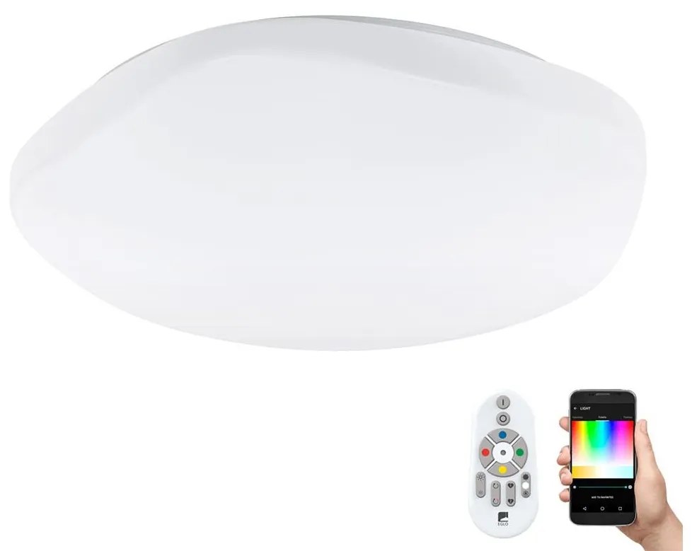 Eglo 97921 - LED RGB ściemnialna lampa sufitowa TOTARI-C LED/34W/230V + pilot