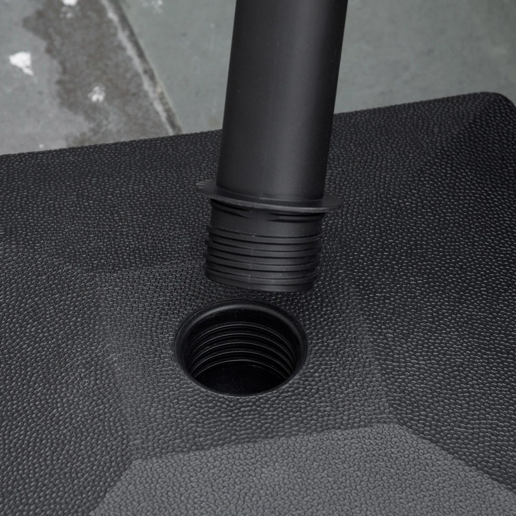 Outsunny podstawa pod parasol 38/48mm na kółkach, stabilna do 20kg na taras balkon ogród - Aosom PL