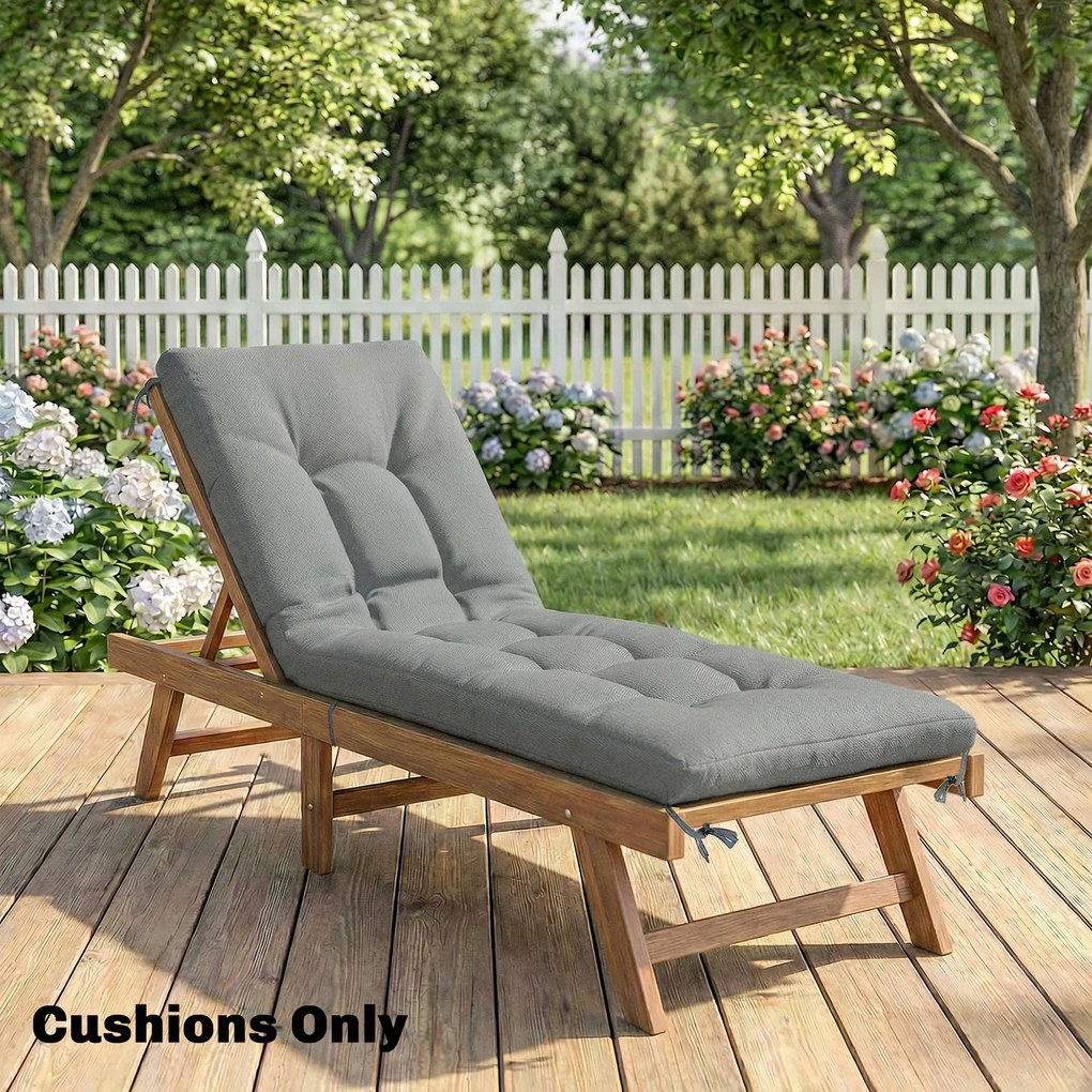 Outsunny Poduszka na Palety Zdejmowana Poduszka z Paskami Mocującymi Ogrodowa 198 x 65 x 13 cm Jasnoszary | Aosom PL