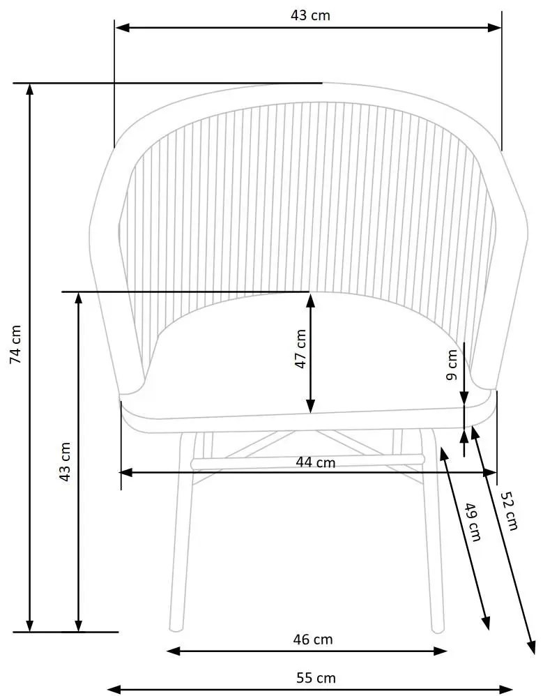 Krzesło ogrodowe z rattanu W2-L08