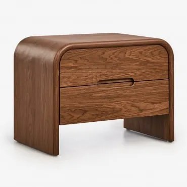 Szafka Nocna 45x40 Cm Z Mdf Claudres Wenge - Sklum