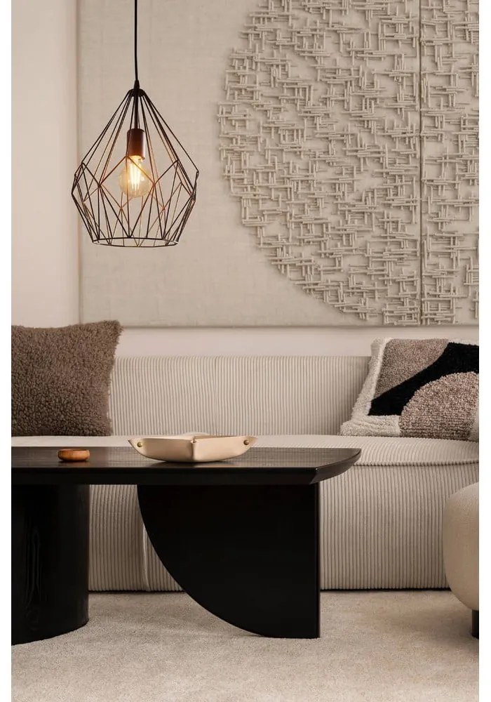 Czarna lampa wisząca z metalowym kloszem ø 31 cm CARLTON – EGLO