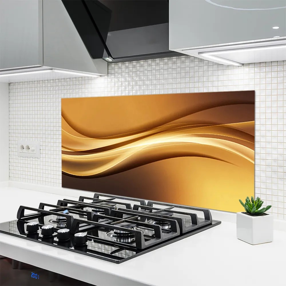 Panel Szklany do Kuchni Dynamiczne Fale Koloru