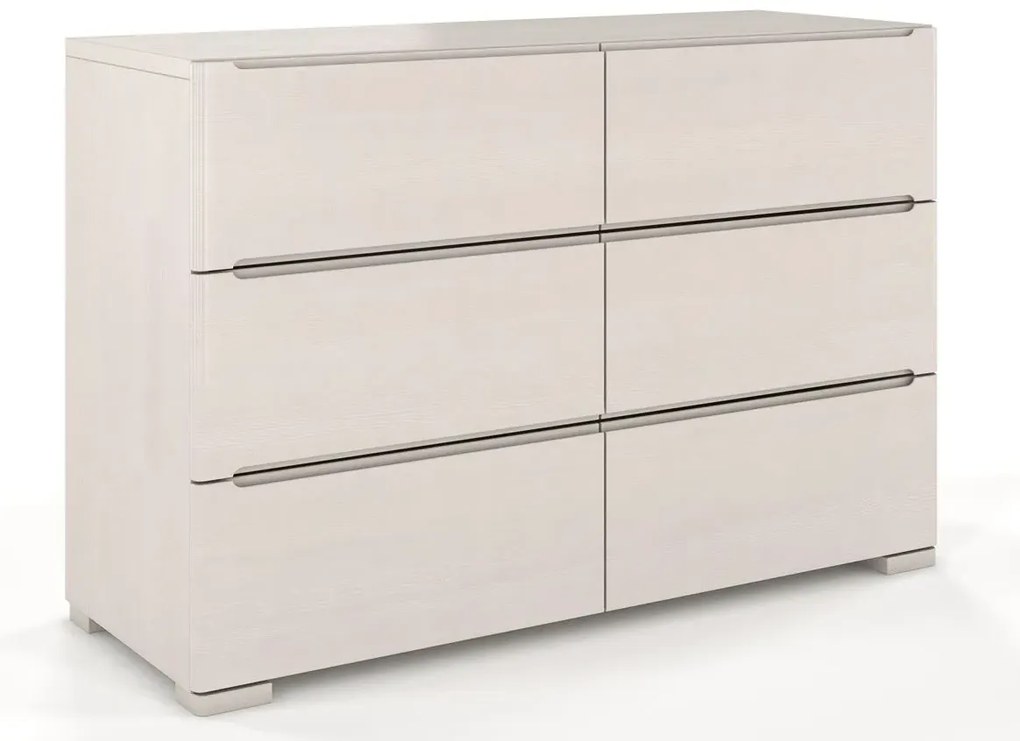 Komoda drewniana 6 szuflad Inca 5S - Biały mat