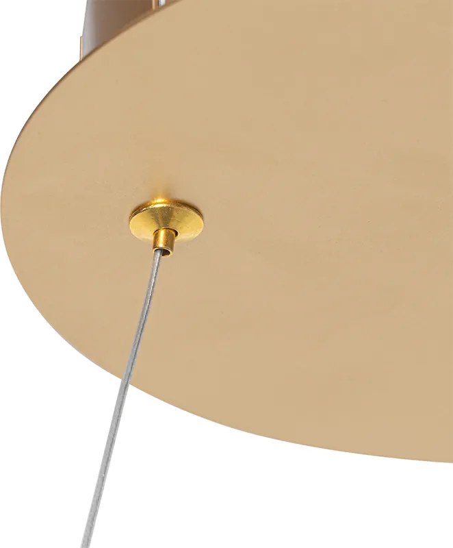 Designerska lampa wisząca złota 60 cm z wbudowanym LED o 3-stopniowej regulacji jasności - Anello