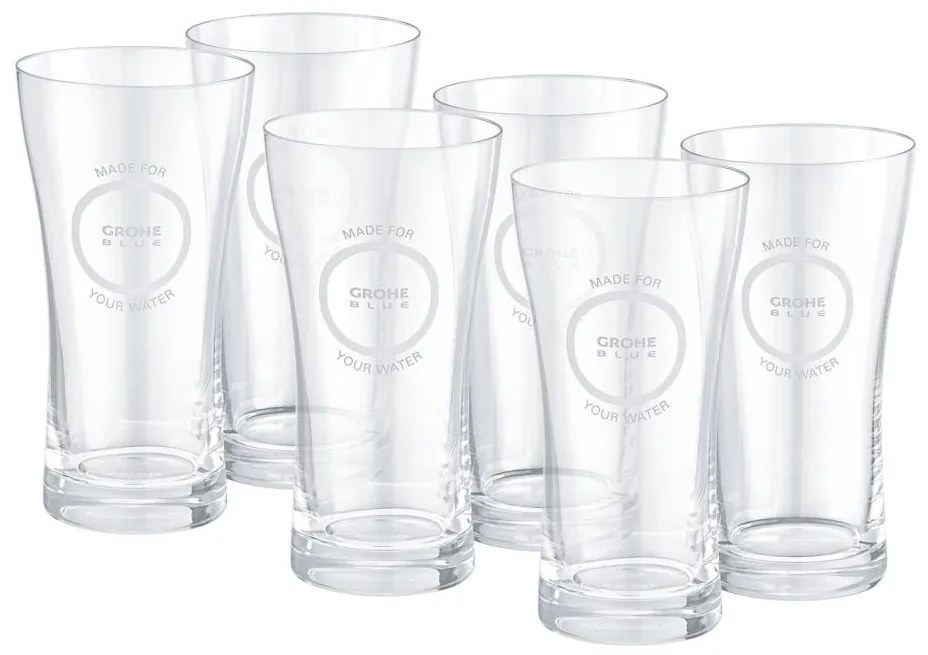 GROHE 40437000 - ZESTAW 6x Szklanek BLUE 250 ml, kryształowe/przezroczyste