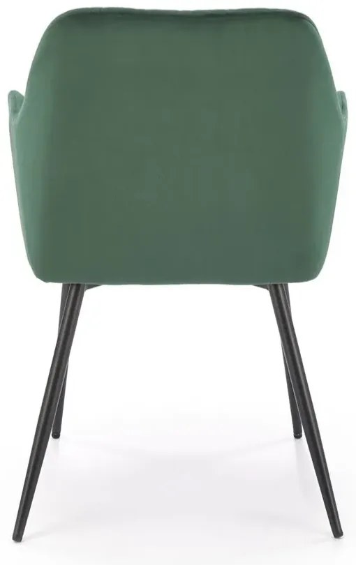 Krzesło tapicerowane K558 VELVET zielone HALMAR