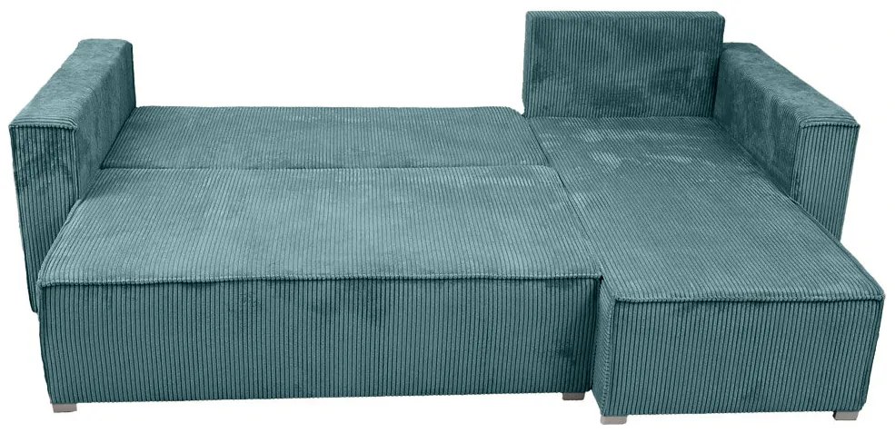 Rozkładana narożna sofa SMART COSARO petrolowa, dwustronna + 2 poduszki GRATIS