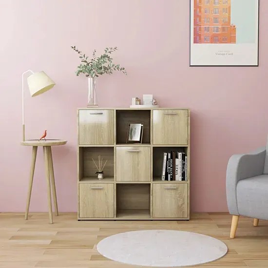 Minimalistyczny Regał Na Książki Dąb Sonoma Z7-F33