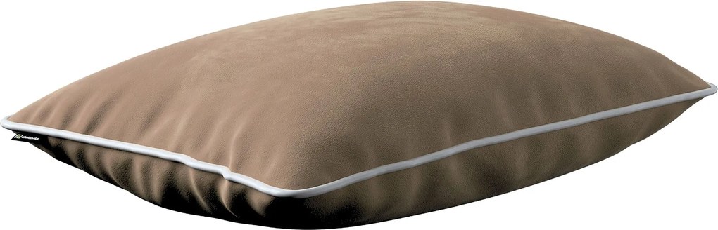Poszewka Laura na poduszkę prostokątna 60 x 40 cm kolor beżowy tkanina połyskliwa, welwetowa