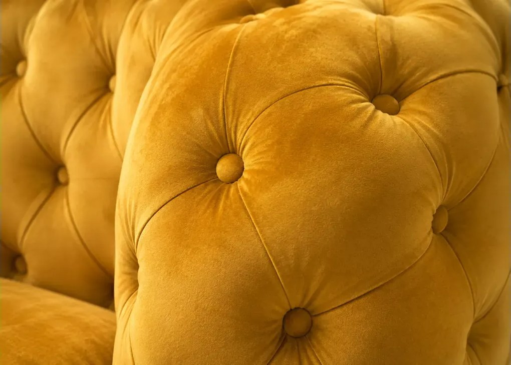 Zestaw w stylu glamour - narożnik Chesterfield Moet + fotel Chesterfield Moet + pufa Chesterfield Moet