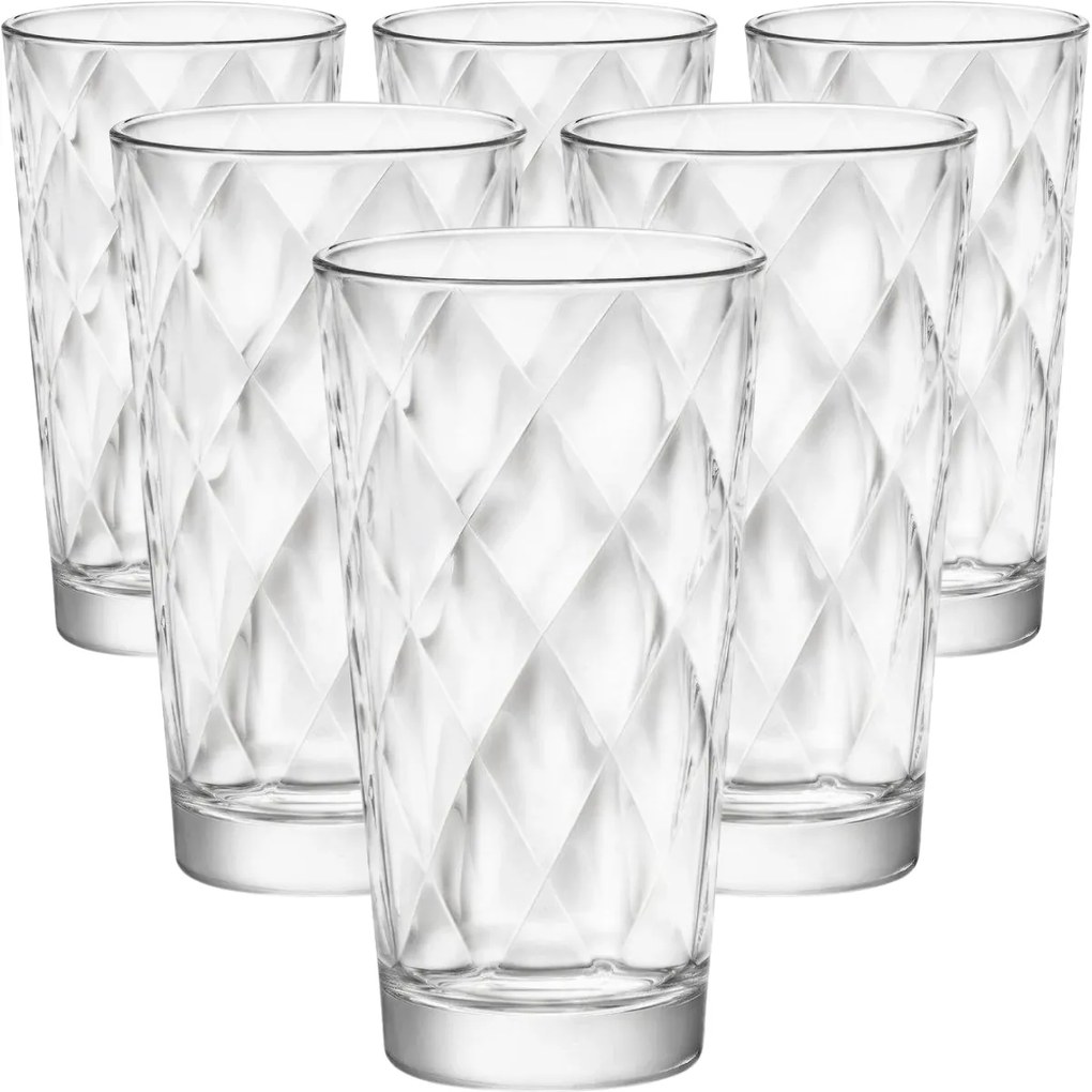 Bormioli Rocco 6-częściowy zestaw szklanek na long drink Kaleido, 370 ml, 370 ml