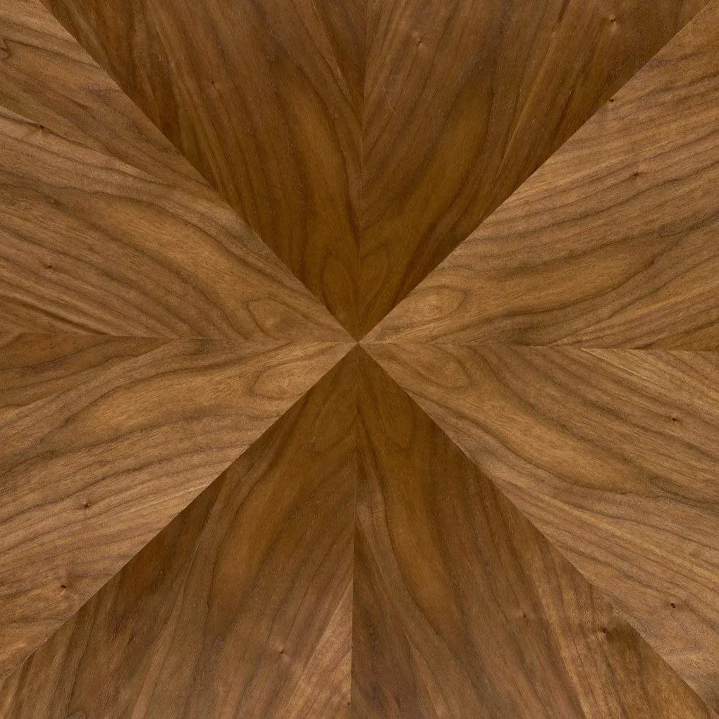 Stół okrągły DANILO 120x120 orzechowy/czarny HALMAR