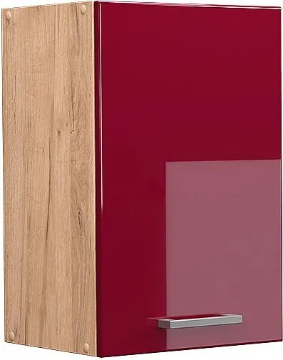 Szafka ścienna czerwony połysk 40x31x60 r-line