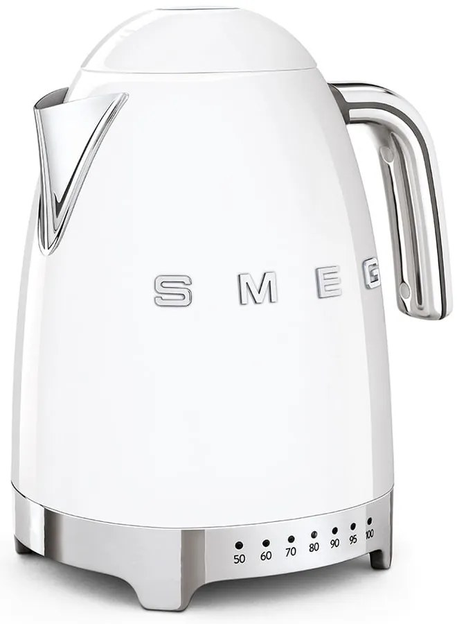 Biały czajnik elektryczny ze stali nierdzewnej 1,7 l Retro Style – SMEG