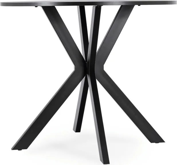 Stół Okrągły LAUREN 90 cm Czarny Loft Nowoczesny