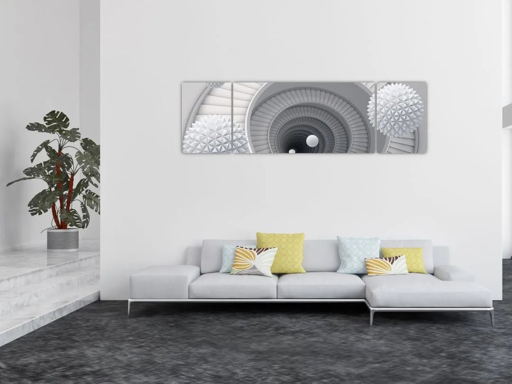 Obraz abstrakcji 3D (170x50 cm)
