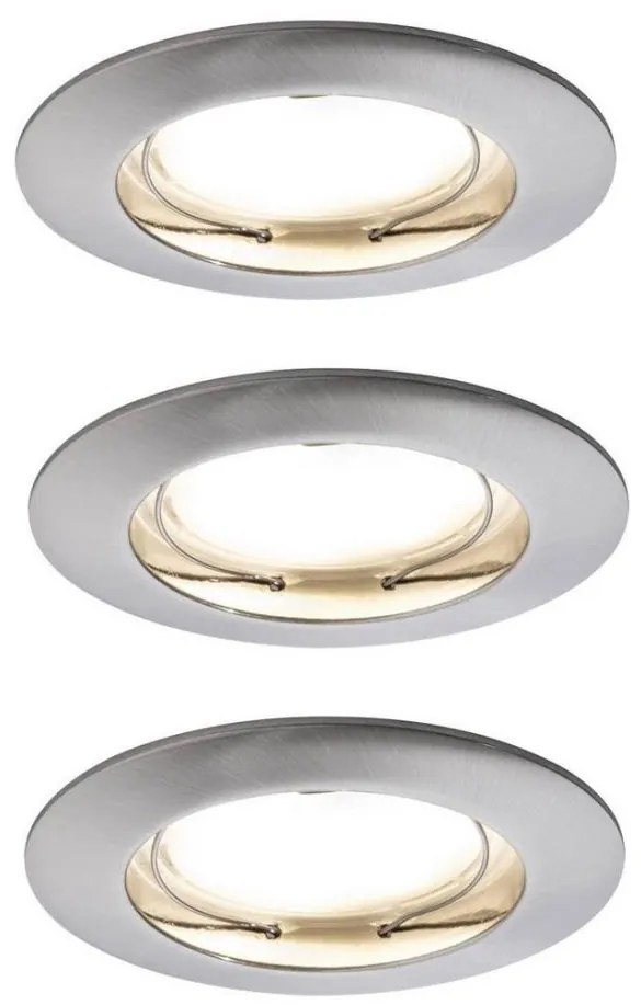 Paulmann 92827 - Zestaw 3xLED/7W ściemnialne oprawy podtynkowe COIN 230V