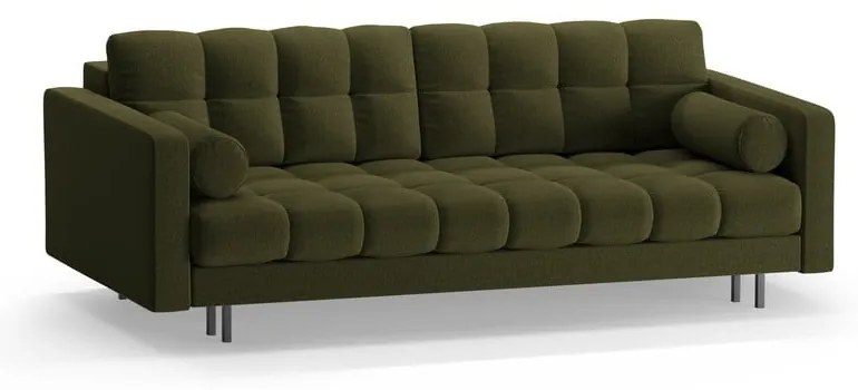Zielona rozkładana sofa ze schowkiem 222 cm Bali – Cosmopolitan Design