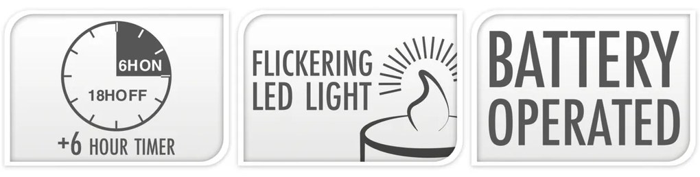 Dekoracyjne świece LED Ø 7,5 cm, 3 szt.