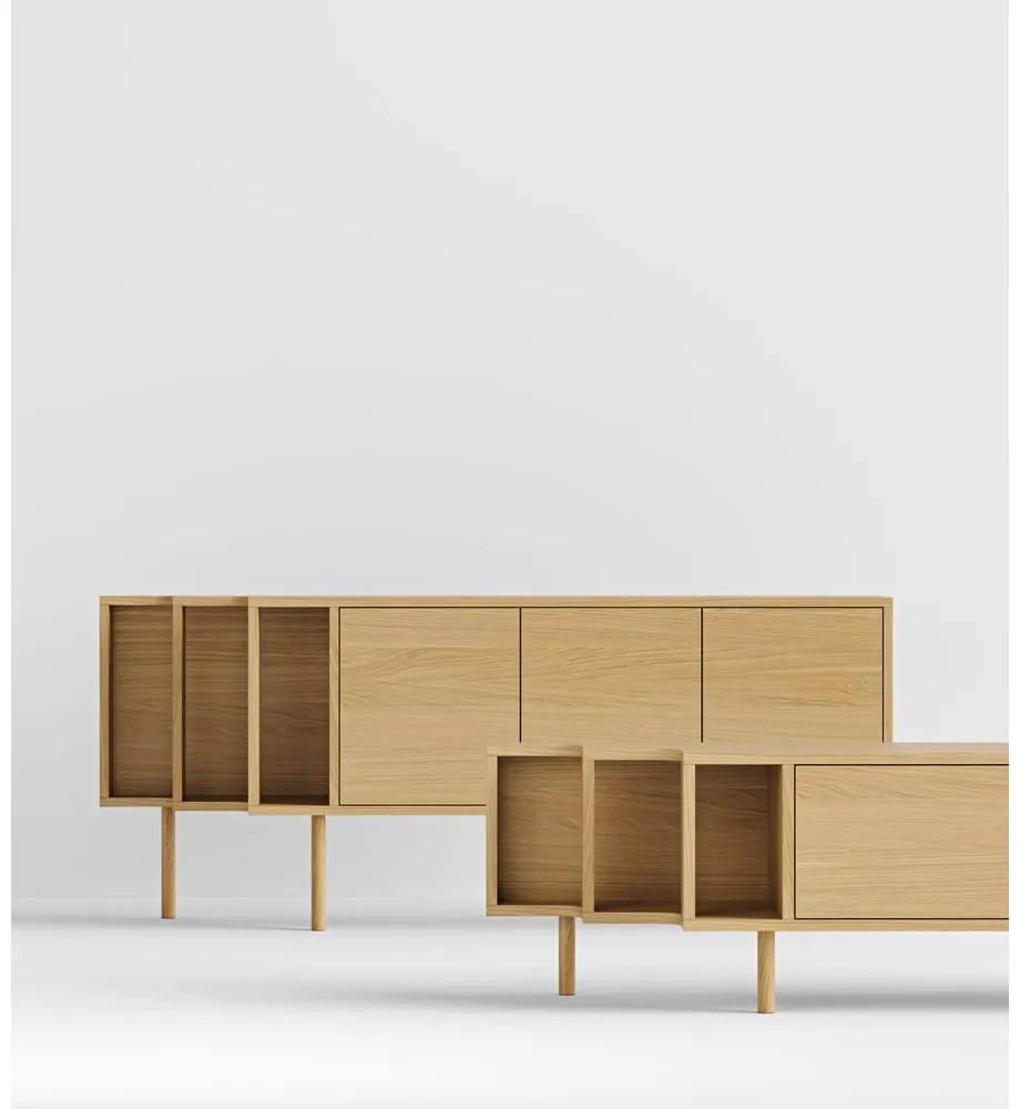 Szafka pod TV w dekorze dębu w naturalnym kolorze 189x50x44 cm Shift – Woodman