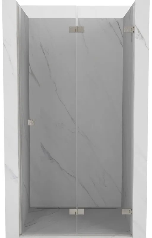 Mexen Lunar-F drzwi prysznicowe składane prawe 85 cm, transparent, nikiel szczotkowany - 836-085-000-97-00-P
