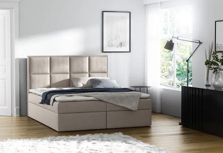 Łóżko kontynentalne Santex 200x200 - 36 kolorów
