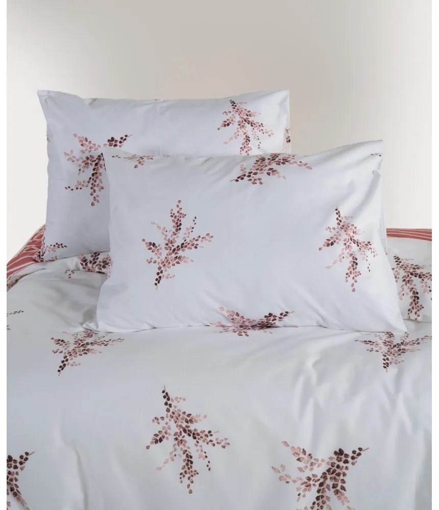 Biała/różowa pościel dwuosobowa z bawełny renforcé 240x220 cm Breeze Floral – Mila Home Luxury